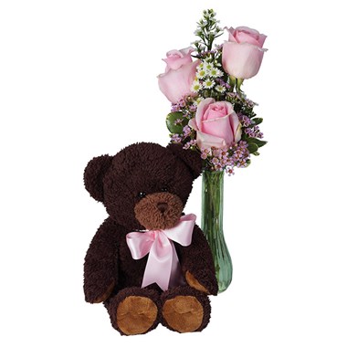 Baby's first flower bouquet - girl (BF218-11KM)